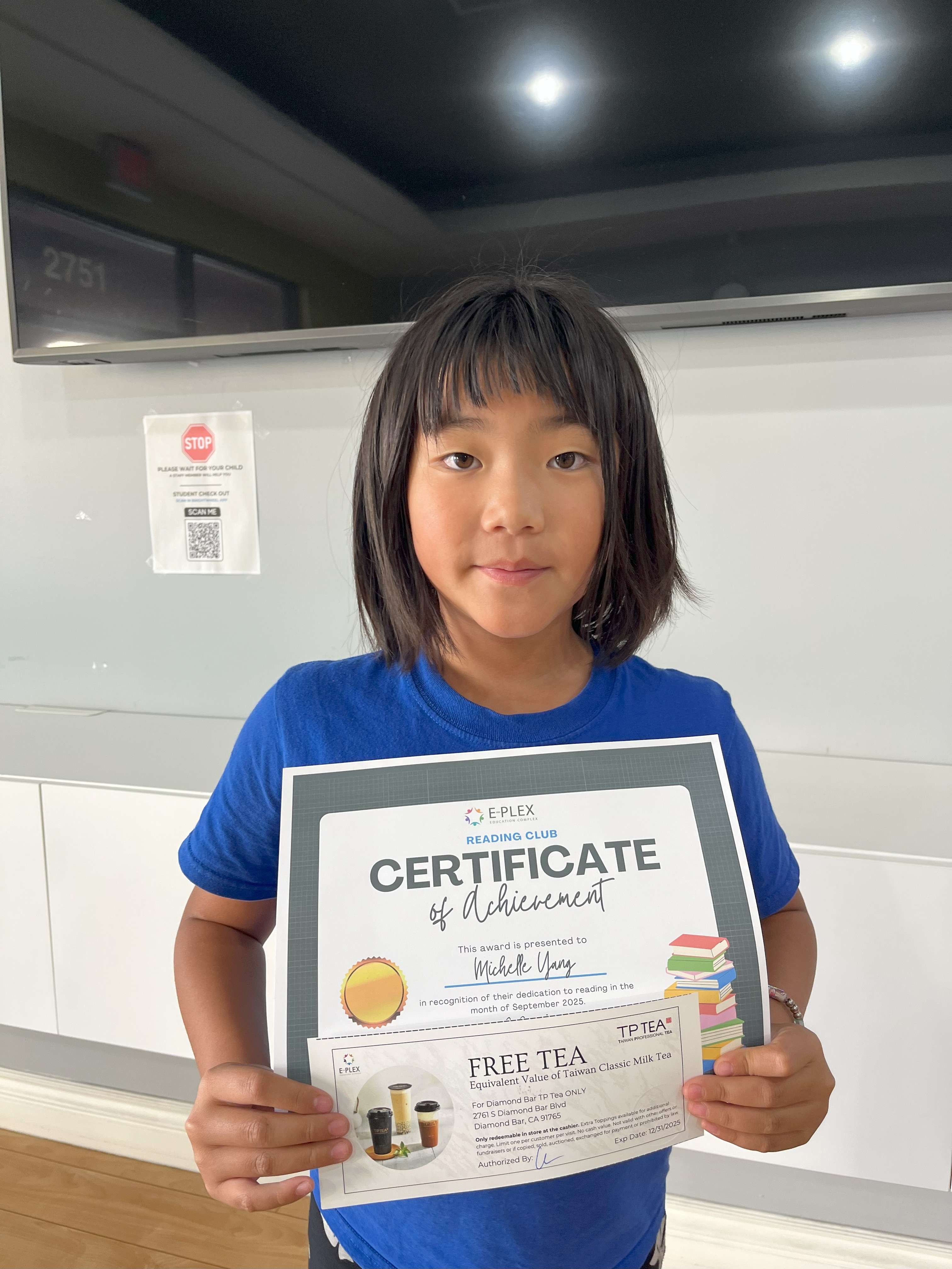 September Reading Club Winner